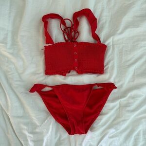 California Waves Red Bikini Set